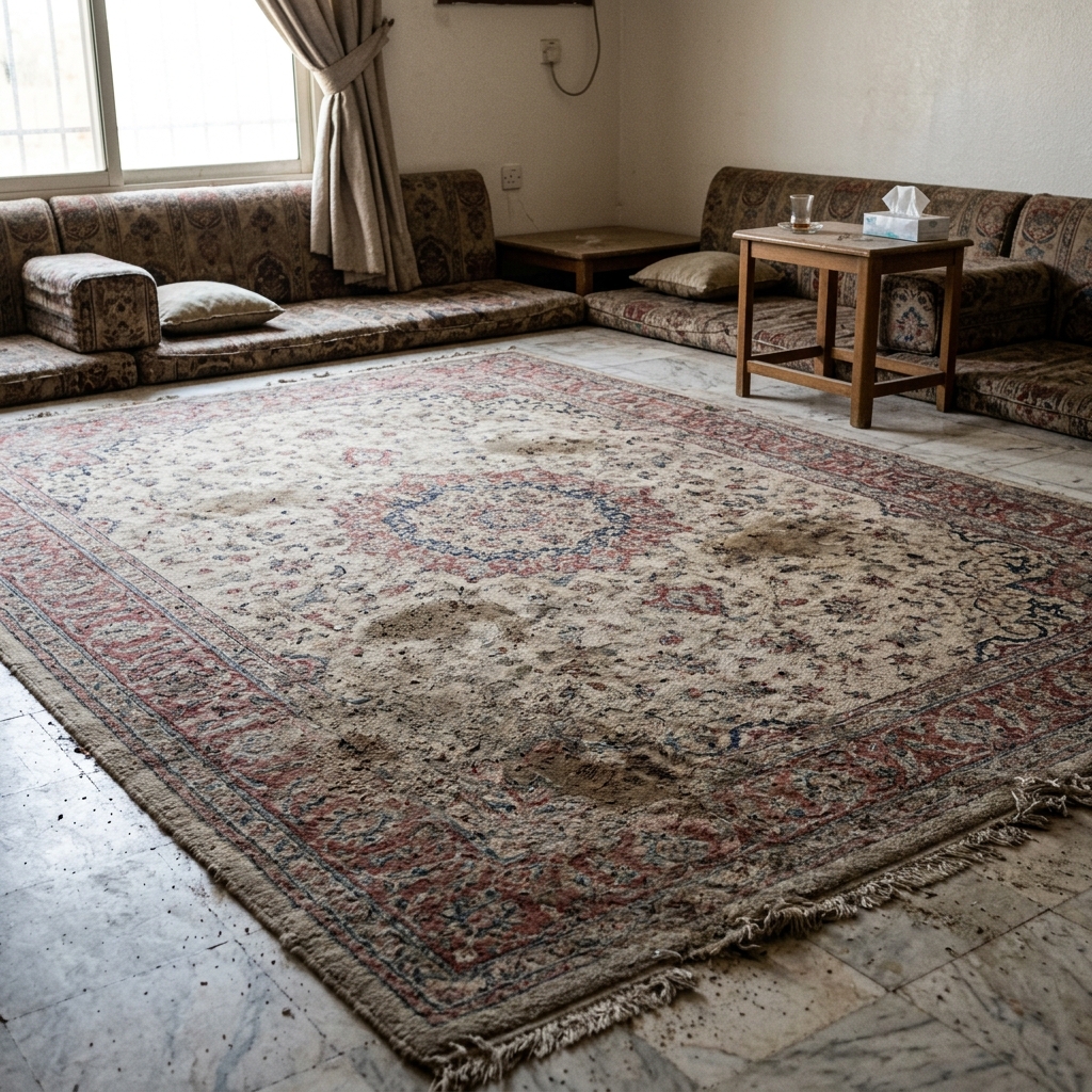 سجاد قبل التنظيف